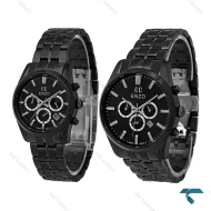 ساعت ست انزو EC-3122 سه موتوره فول مشکی اورجینال Enzo-8765-S