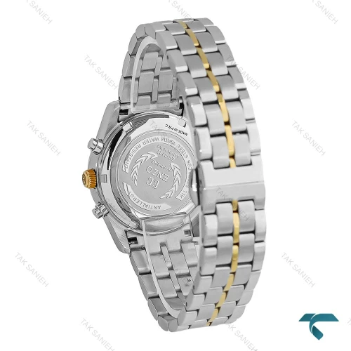 ساعت انزو زنانه EC-3122 سه موتوره دورنگ طلایی Enzo-8770-L