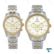 ساعت ست انزو EC-3122 سه موتوره دورنگ طلایی اورجینال Enzo-8771-S