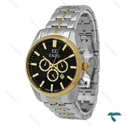 ساعت انزو EC-3122 مردانه دورنگ طلایی صفحه مشکی Enzo-8772-G
