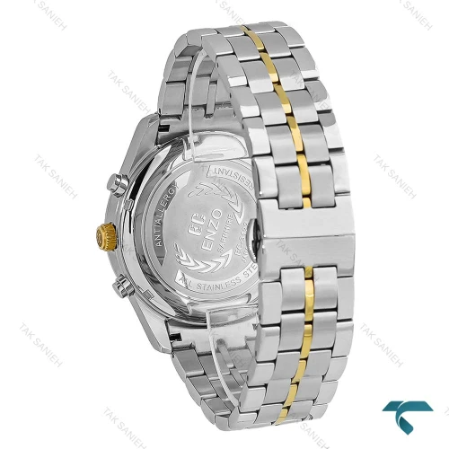 ساعت مردانه انزو EC-3122 اورجینال دورنگ طلایی صفحه سبز Enzo-8775-G