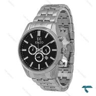 ساعت انزو مردانه EC-3122 کورنوگراف سیلور صفحه مشکی Enzo-8781-G