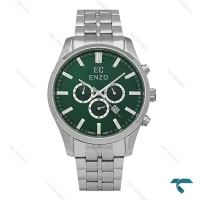 ساعت  انزو EC-3122 کورنوگراف اورجینال مردانه نقره ای صفحه سبز Enzo-8787-G