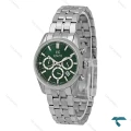 ساعت زنانه انزو کورنوگراف EC-3122 اورجینال سیلور صفحه سبز Enzo-8788-L