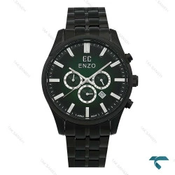 ساعت انزو EC-3122 اورجینال مردانه مشکی صفحه سبز Enzo-8790-G