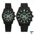 ساعت انزو ست EC-3122 مشکی صفحه سبز مشکی Enzo-8792-S