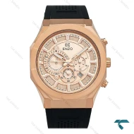 ساعت مردانه اورجینال انزو EC-3120 رزگلد بند رابر مشکی Enzo-8797-G