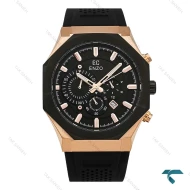 ساعت مردانه انزو EC-3120 سه موتوره کرنوگراف رزگلد بند رابر مشکی Enzo-8798-G