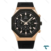 ساعت مردانه انزو EC-3120 سه موتوره کرنوگراف رزگلد بند رابر مشکی Enzo-8798-G