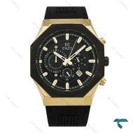 ساعت انزو EC-3120 مردانه سه موتوره کرنوگراف طلایی مشکی بند رابر Enzo-8799-G