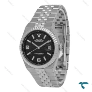 ساعت رولکس لند دوئلر مردانه سیلور صفحه مشکی Rolex-8811-G