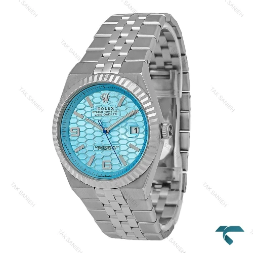 ساعت رولکس Land-Dweller مردانه سیلور صفحه تیفانی Rolex-8812-G