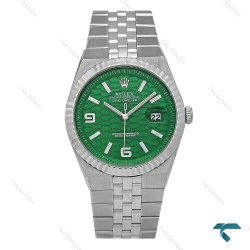 ساعت مچی رولکس لند دوئلر مردانه سیلور صفحه سبز Rolex-8813-G
