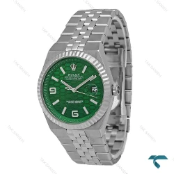 ساعت مچی رولکس لند دوئلر مردانه سیلور صفحه سبز Rolex-8813-G