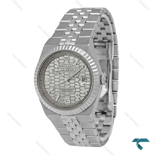 ساعت رولکس Land-Dweller مردانه سیلور صفحه طوسی Rolex-8814-G