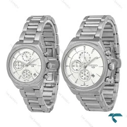 ساعت ست سیکو VIP سه موتوره کرنوگراف تمام سیلور Seiko-8821-S