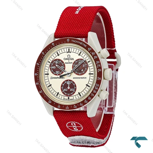 ساعت امگا سواچ ماموریت به پلوتو بند برزنتی Swatch-8833-U