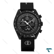 امگا سواچ ماموریت به ماه مشکی بند برزنتی Swatch-8839-U