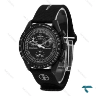امگا سواچ ماموریت به ماه مشکی بند برزنتی Swatch-8839-U