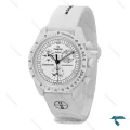 ساعت مچی امگا سواچ ماموریت به ماه سفید بند برزنتی Swatch-8845-U