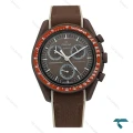 ساعت امگا سواچ قهوه ای بند رابر Swatch-8847-U