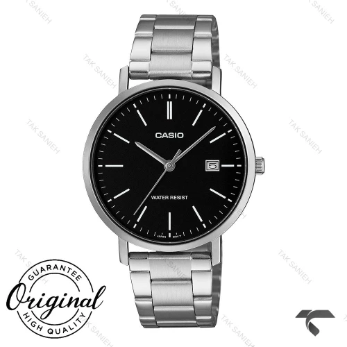 ساعت مچی کاسیو MTP-VT05D-1E مردانه سیلور صفحه مشکی Casio-10785-G