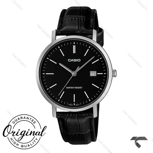 ساعت مردانه کاسیو MTP-VT05L-1E  کلاسیک سیلور بند چرم مشکی Casio-10788-G