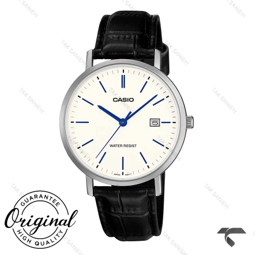 ساعت مچی کاسیو MTP-VT05L-7E کلاسیک صفحه سفید بند چرم Casio-10789-G