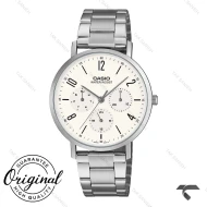 ساعت کاسیو MTP-VT06D-7B مردانه سه موتوره سیلور صفحه سفید Casio-10791-G