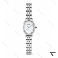 ساعت الگانس زنانه امپریال سیلور صفحه بیضی صدف Elegance-10798-L