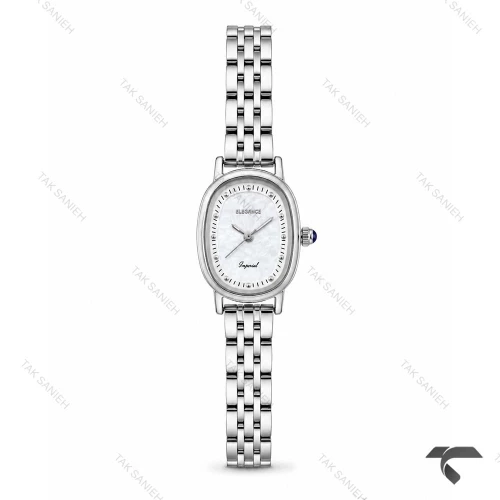 ساعت الگانس زنانه امپریال سیلور صفحه بیضی صدف Elegance-10798-L