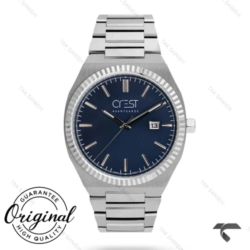 ساعت مردانه کلاسیک کرست 6242-2 سیلور صفحه سرمه ای Crest-10846-G