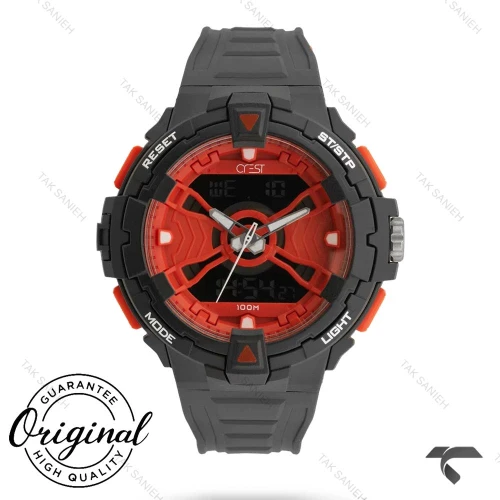 ساعت کرست مردانه مدل 9517-1 اسپرت مشکی قرمز Crest-11418-U