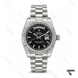 ساعت رولکس دی دیت مردانه استیل صفحه مشکی Rolex-11429-G