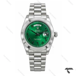 ساعت مچی رولکس دی دیت مردانه استیل صفحه سبز ایندکس عربی Rolex-11430-G
