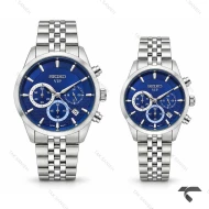 ست ساعت مچی سیکو VIP سه موتوره نقره ای سرمه ای Seiko-11434-S