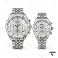 ساعت مچی سیکو ست سه موتوره استیل تمام نقره ای Seiko-11444-S