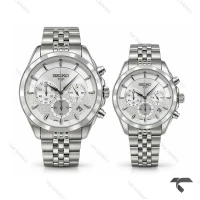 ساعت مچی سیکو ست سه موتوره استیل تمام نقره ای Seiko-11444-S