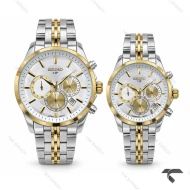 ساعت ست سیکو VIP سه موتوره کرنوگراف دورنگ طلایی Seiko-11456-S