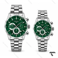 ساعت عروس داماد ست سیکو VIP رفرنس 31693 سیلور صفحه سبز Seiko-11460-S