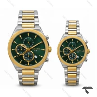 ساعت ست سیکو VIP رفرنس 31696 دورنگ طلایی صفحه سبز Seiko-11462-S