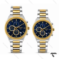 ساعت ست سیکو رفرنس 31696 کرنوگراف دورنگ طلایی صفحه سرمه ای Seiko-11463-S