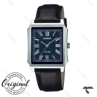 ساعت کاسیو مستطیلی مردانه MTP-B190L-2BV سیلور صفحه سرمه ای Casio-11473-G