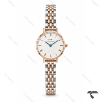 ساعت DW زنانه دورنگ رزگلد ایندکس یونانی صفحه سفید DW-11497-L