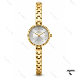 ساعت الگانس زنانه رفرنس EL007 طلایی صفحه سیلور Elegance-11475-L