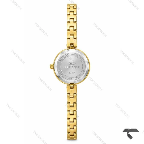 ساعت مچی الگانس زنانه رفرنس EL007 طلایی صفحه مشکی Elegance-11476-L