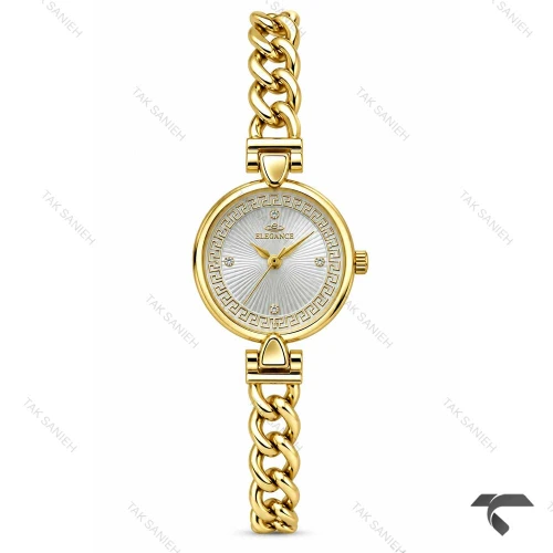 ساعت زنانه الگانس رفرنس EL006 طلایی صفحه سیلور Elegance-11478-L