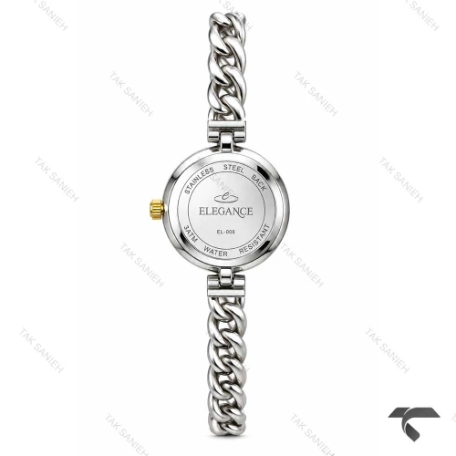 ساعت زنانه الگانس رفرنس EL006 دورنگ طلایی بند کارتیه ای صفحه نباتی Elegance-11481-L