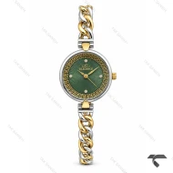 ساعت الگانس زنانه رفرنس EL006 دورنگ طلایی صفحه سبز Elegance-11482-L