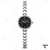 ساعت الگانس زنانه رفرنس EL007 سیلور صفحه مشکی Elegance-11484-L